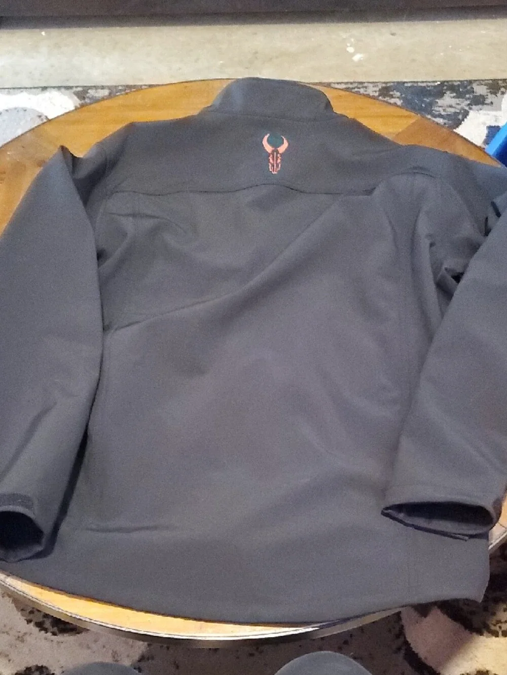 Men's Black Soft-Shell Jacket with Red Accent - Lightweight Shirt Jacket